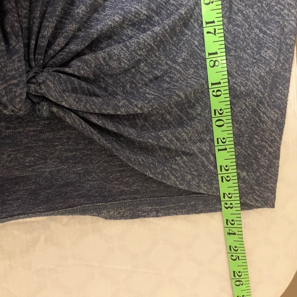 Ugg Fallon Heather Blue Super Soft Knot Front, Raglan, Long Sleeve Tee, size M - Picture 9 of 9